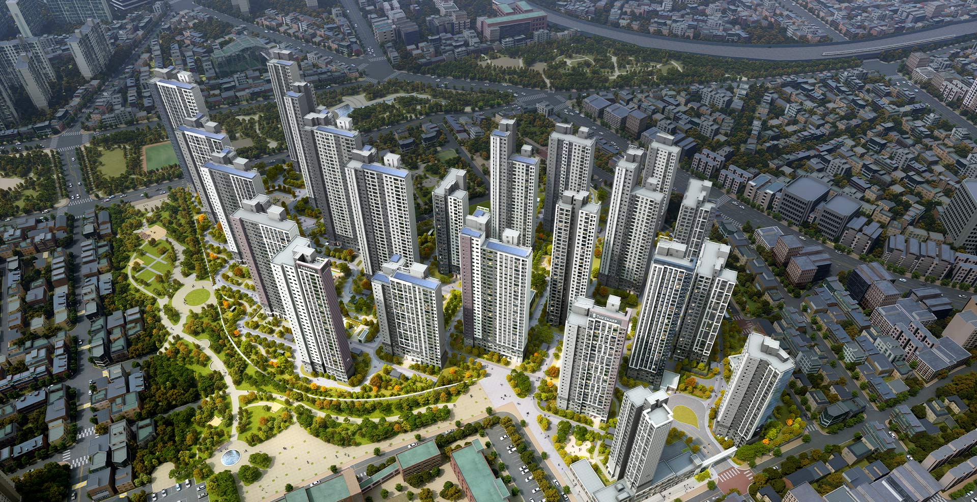 산곡역 자이힐스 하늘채 조감도 1