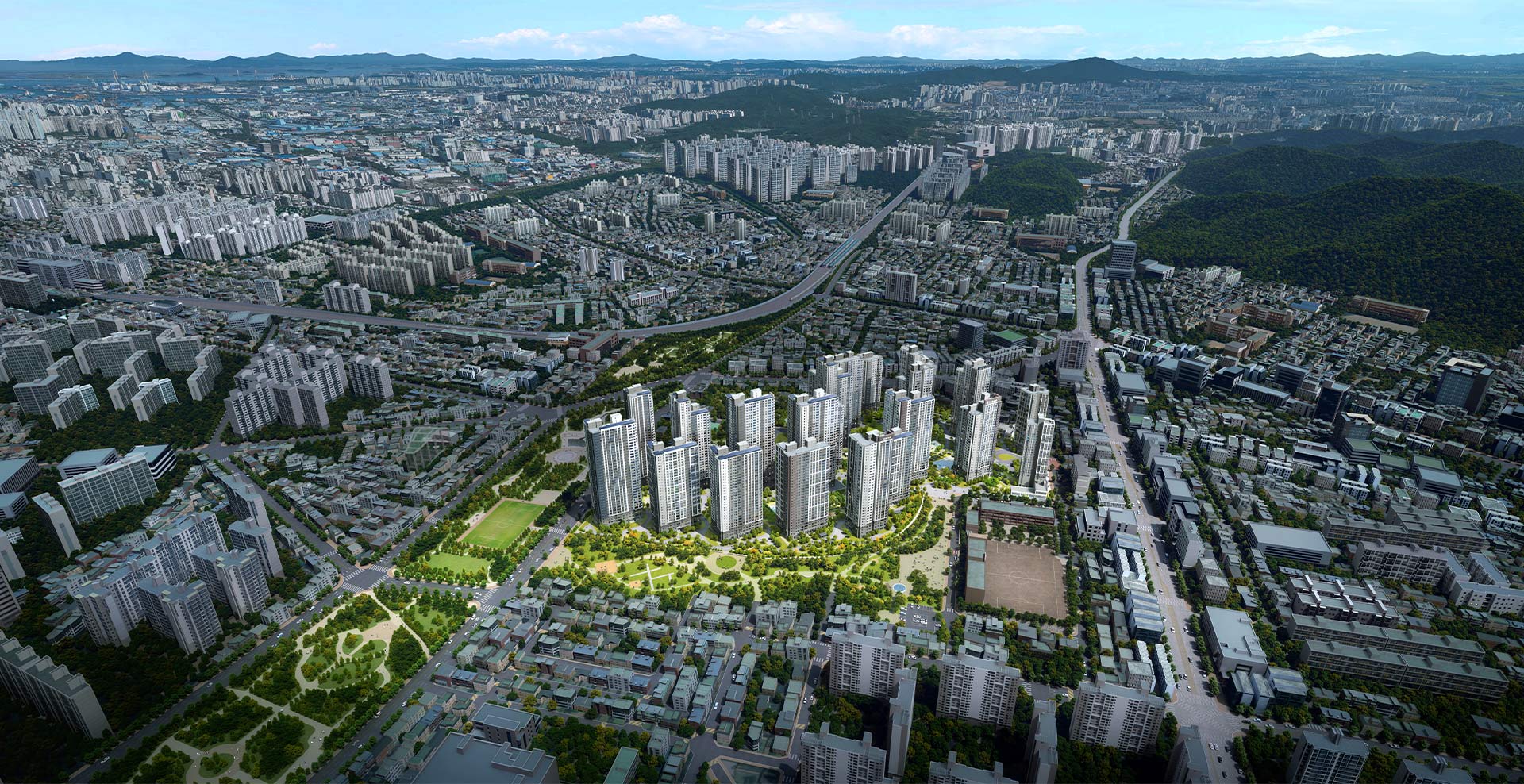 산곡역 자이힐스 하늘채 조감도 2